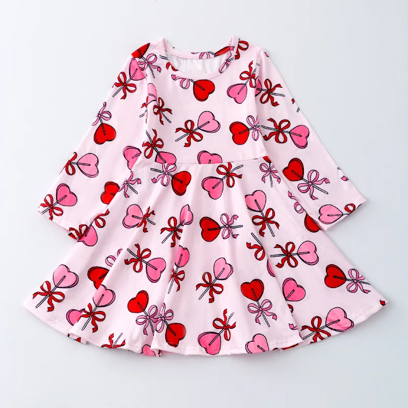 Women's Transitional Clothes VALENTINE HEART POP TWIRL DRESS