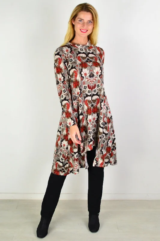 Chic Clothing For Women Vintage Fleece Tunic Dress