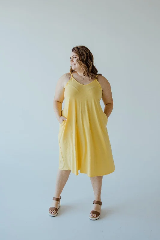 Sale On Sale KNEE LENGTH A-LINE CAMI DRESS IN SUNSHINE