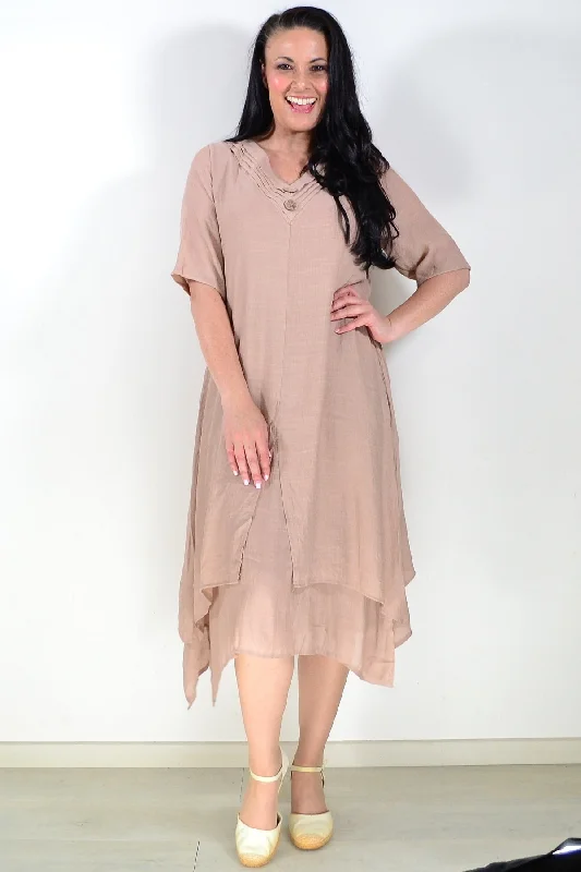 Discount Price Mocha Summer Tunic Dress