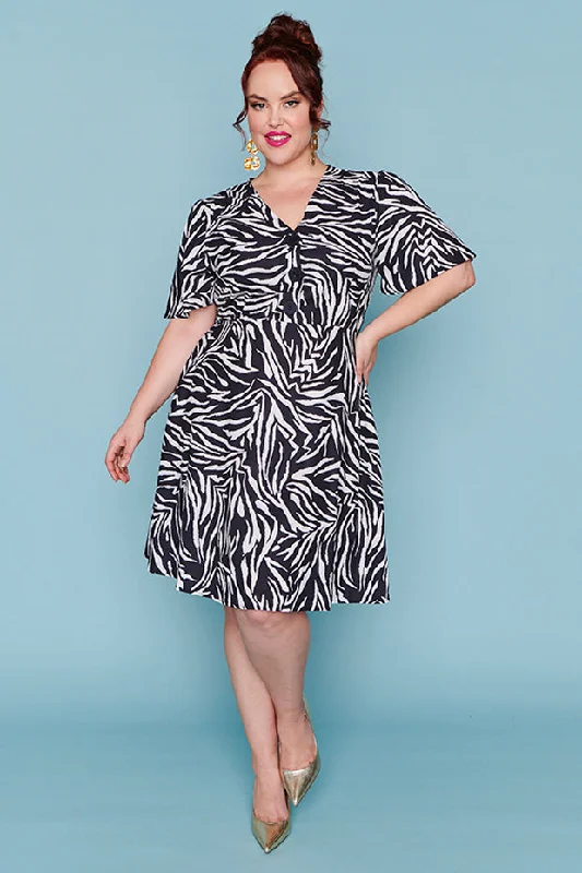 Feminine Dresses for Women in Bold Prints Logan Zebra Dress