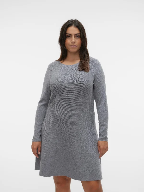 Modern Women's Fashion with Vintage Touches Vero Moda Curve Nancy Dress in Grey