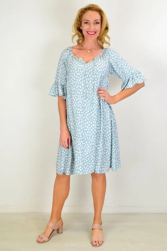 Affordable Online Boutiques Spotted Garden Shift Tunic Dress