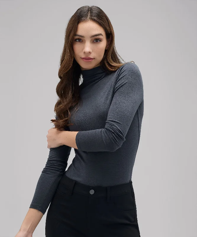 Women's Merino Mock Neck Top