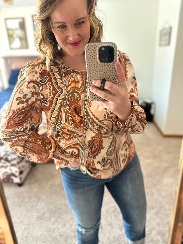 Paisley Print Top