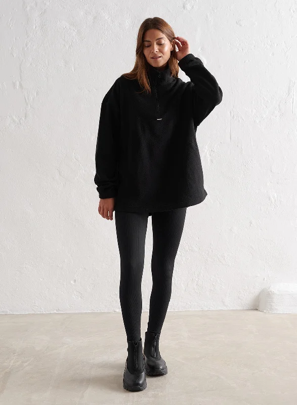 Black Fleece Half Zip