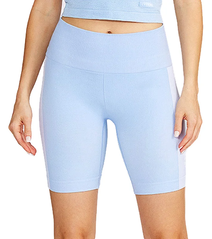 Cream Yoga Stacy Biker 6" Baby Blue