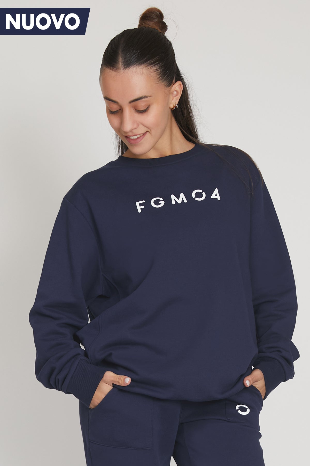 Felpa Over Ikonic FW 24/25 Blu Notte