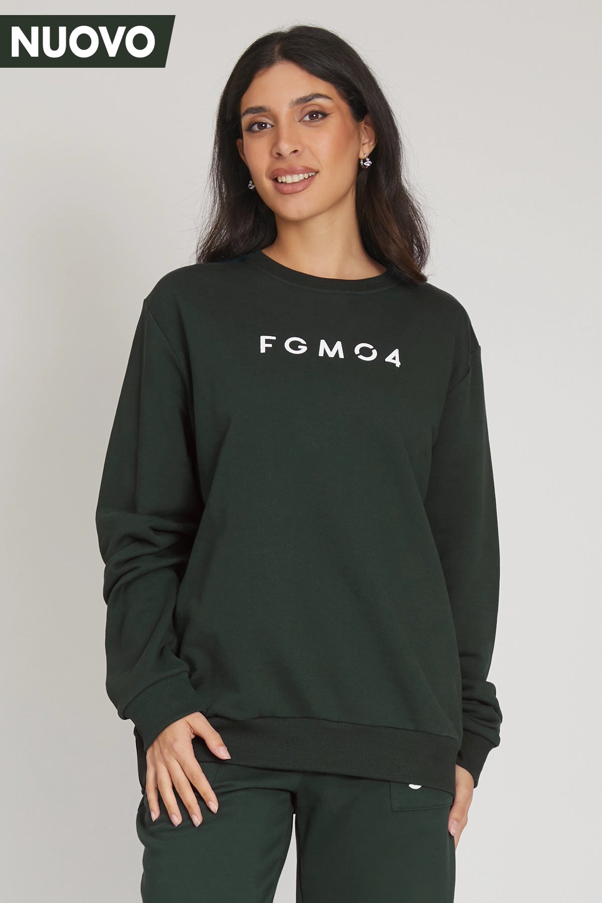 Felpa Over Ikonic FW 24/25 Verde Pino