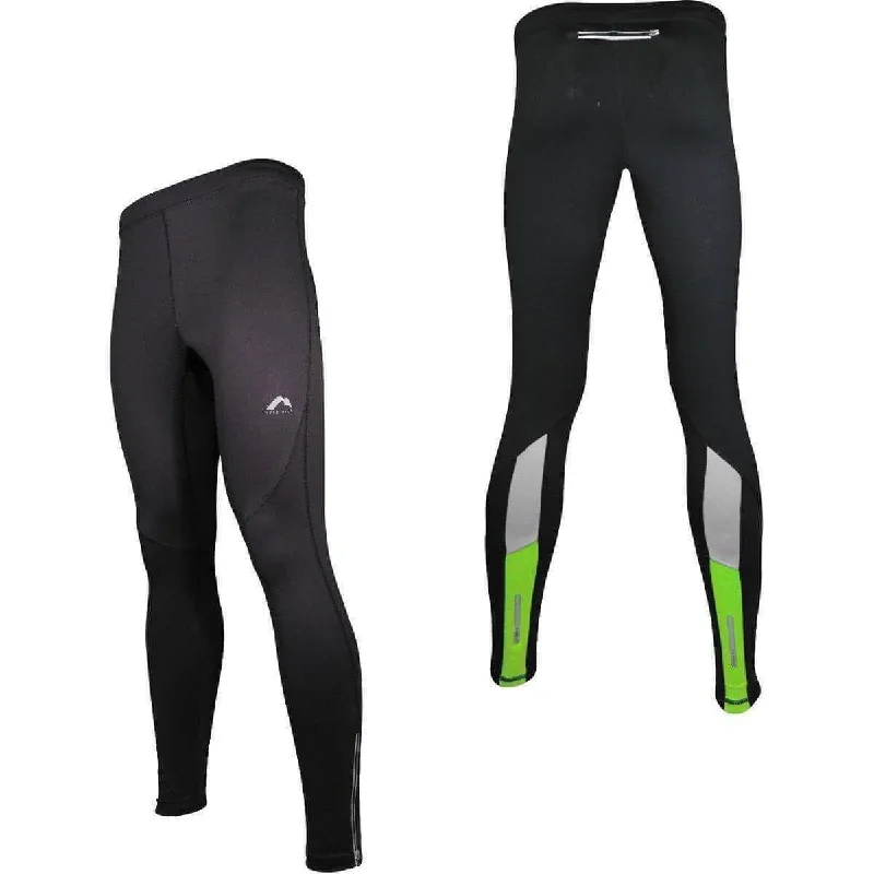 More Mile More-Tech Mens Long Running Tights - Black