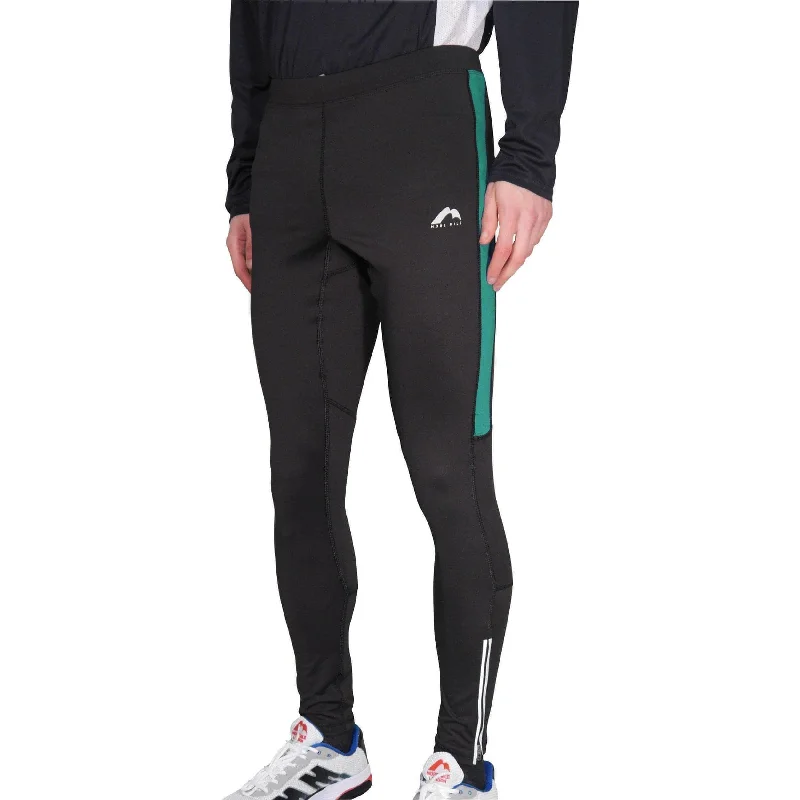 More Mile Thermal Mens Long Running Tights - Black