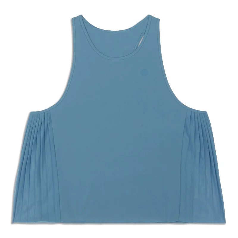 Side Pleats Tennis Tank Top - Resale