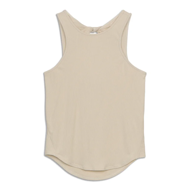 Silk Twist-Back Yoga Tank Top - Resale