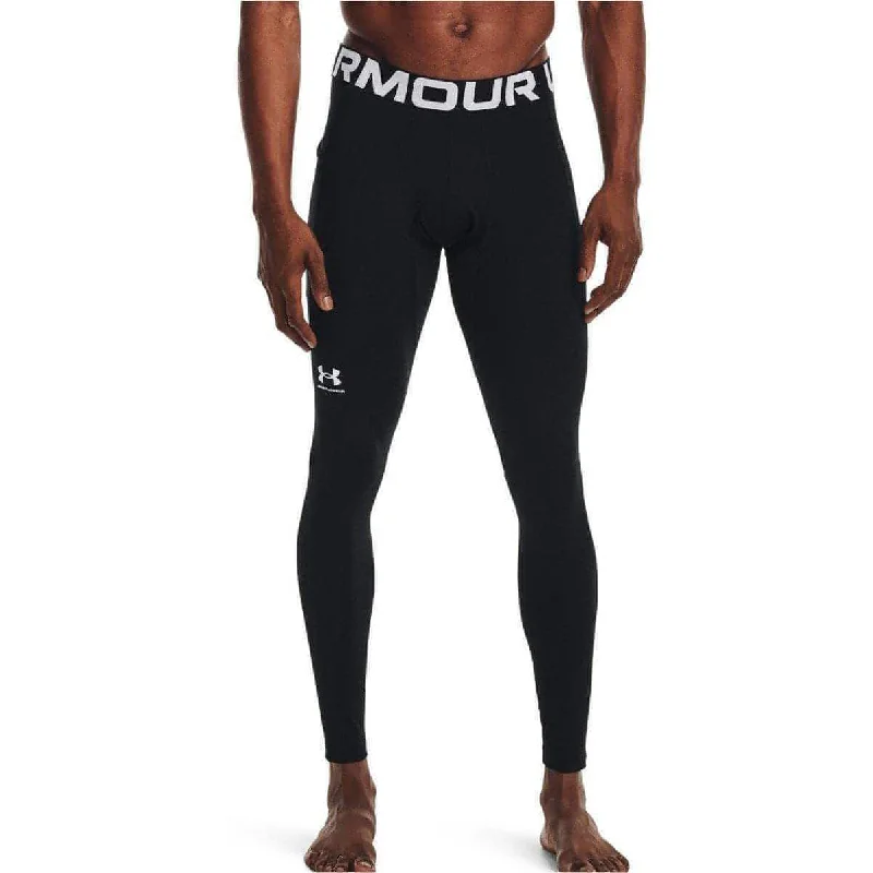 Under Armour ColdGear Compression Mens Long Running Tights - Black