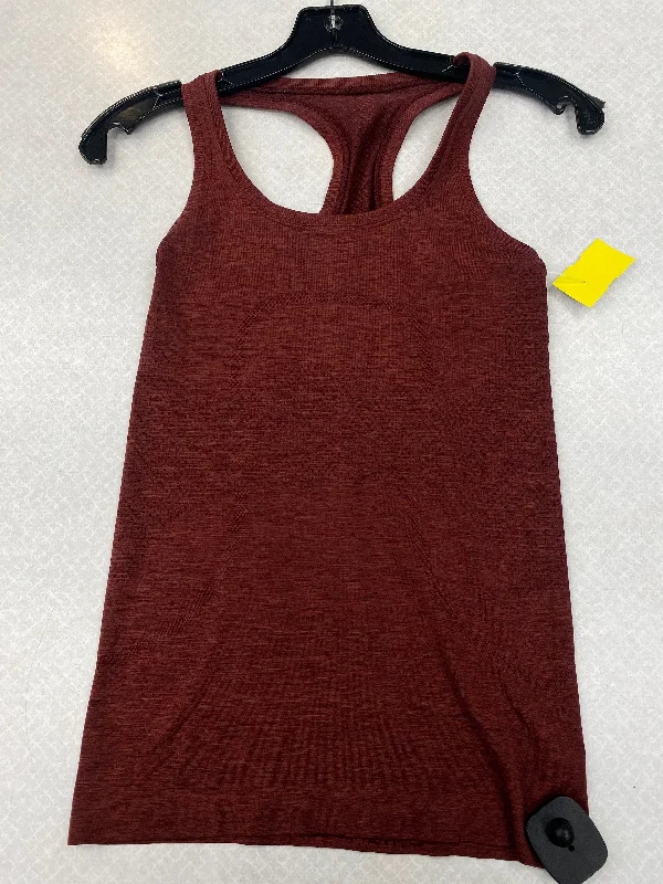 Athletic Tank Top By Lululemon In Red, Size: 2