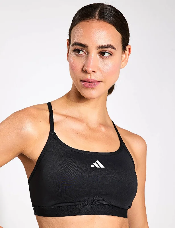 Aeroreact Training 3-Stripes Bra - Black