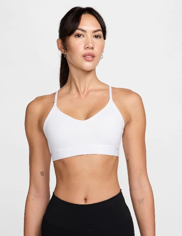 Indy Light Support Sports Bra - White/Stone Mauve