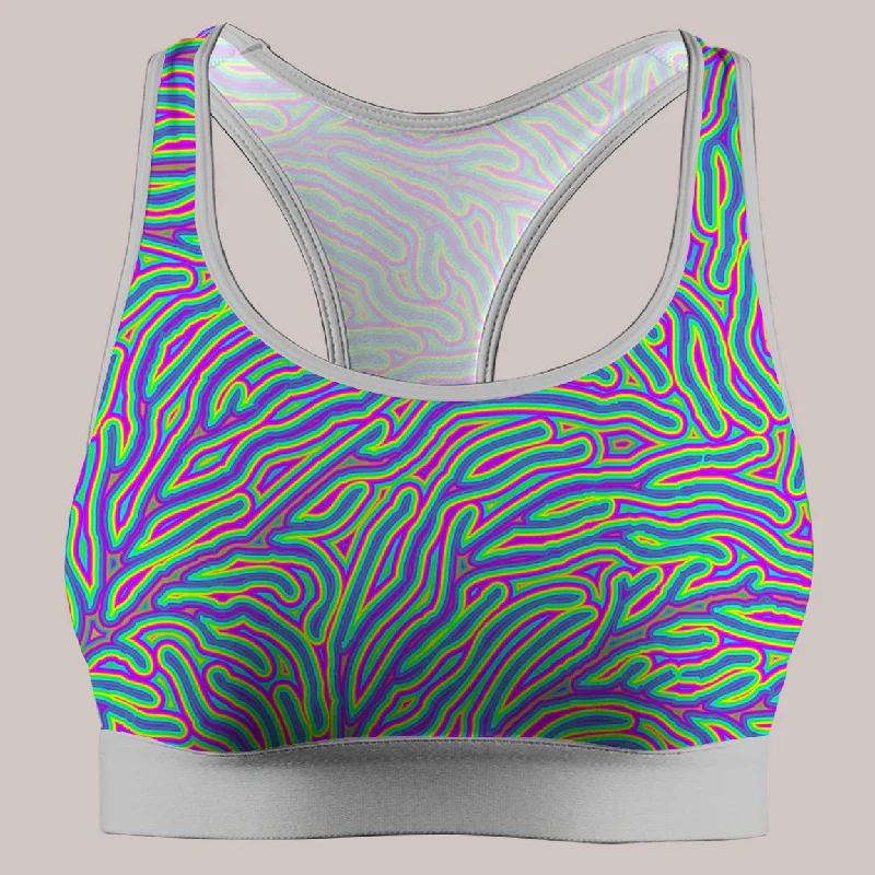 Psychedelic Active Bra (UV/RGB, Eco-Friendly) | ROOTS